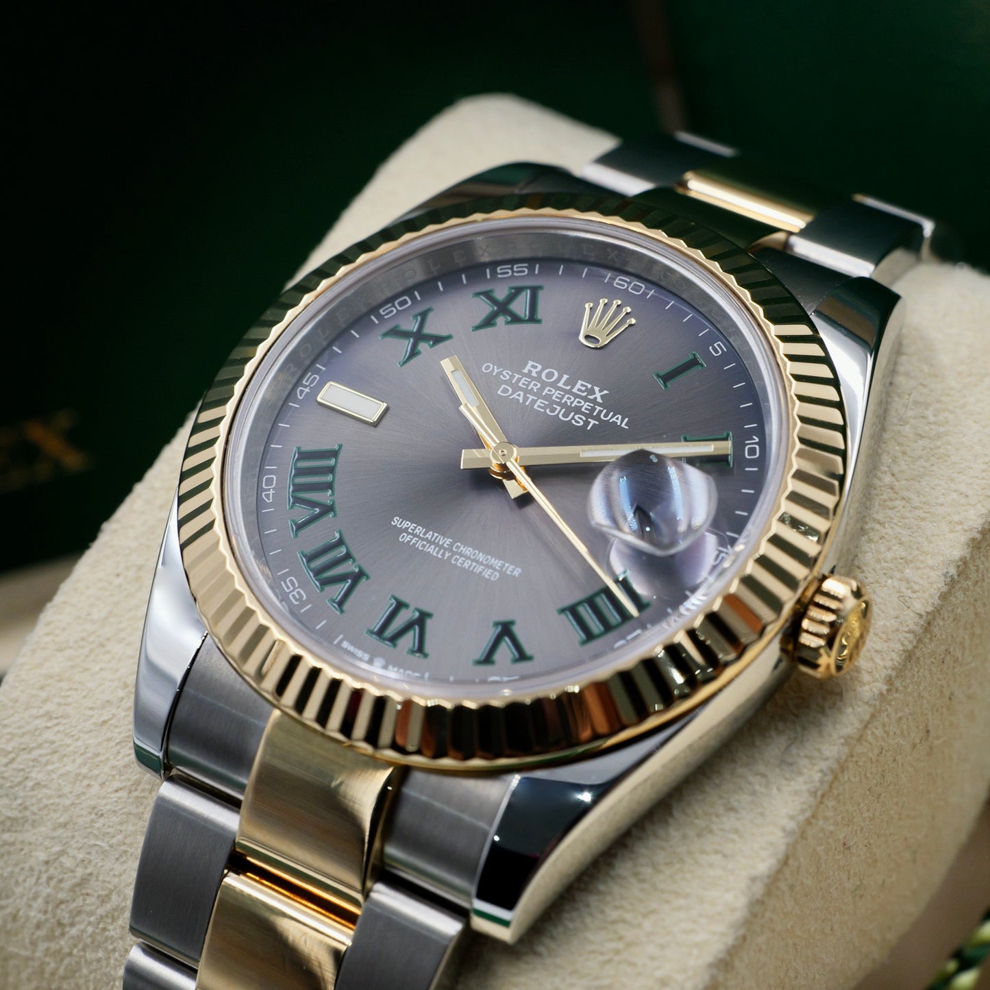 Rolex Datejust 41 Wimbledon Fluted Oyster 126333 - Full Set (2022)