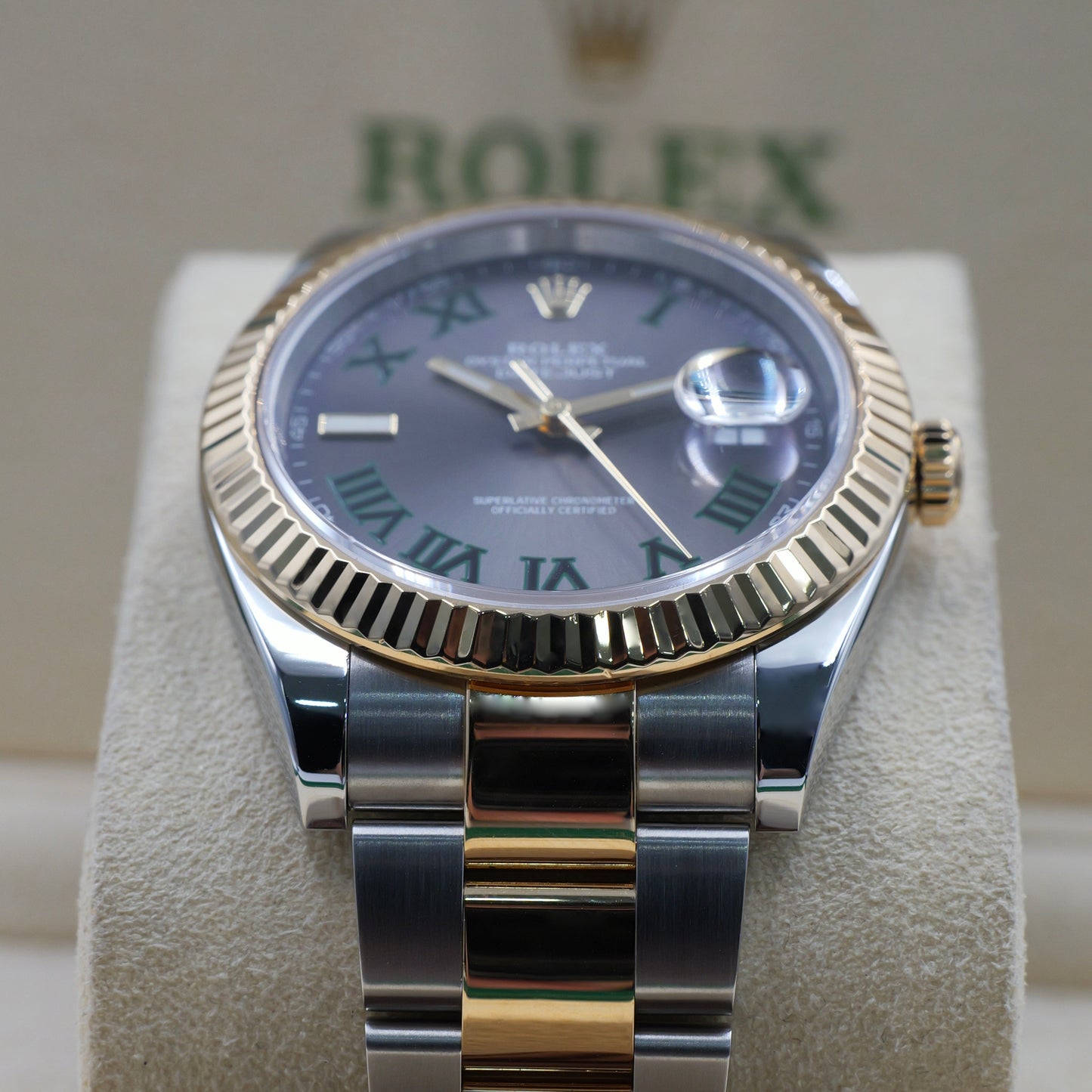 Rolex Datejust 41 Wimbledon Fluted Oyster 126333 - Full Set (2022)