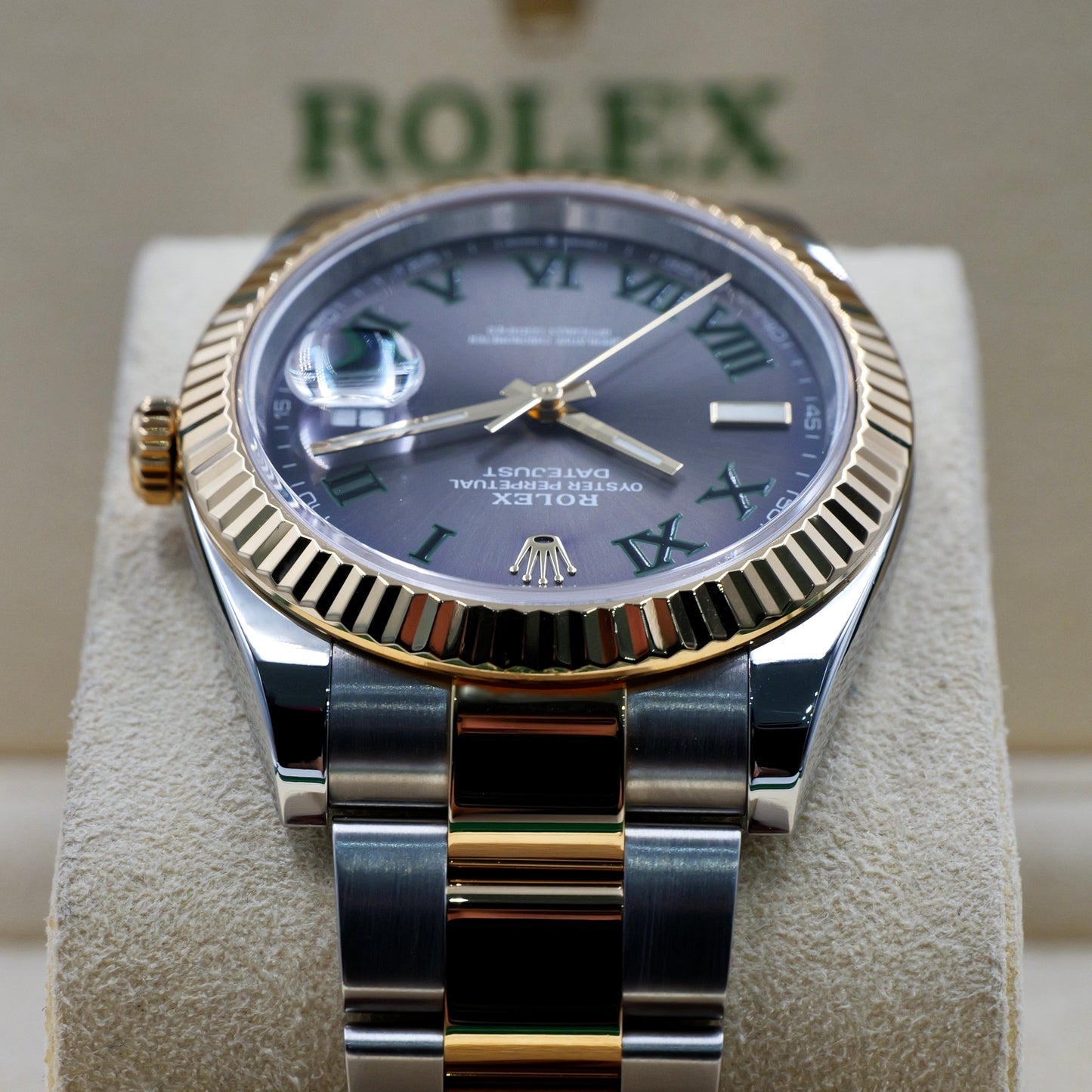 Rolex Datejust 41 Wimbledon Fluted Oyster 126333 - Full Set (2022)
