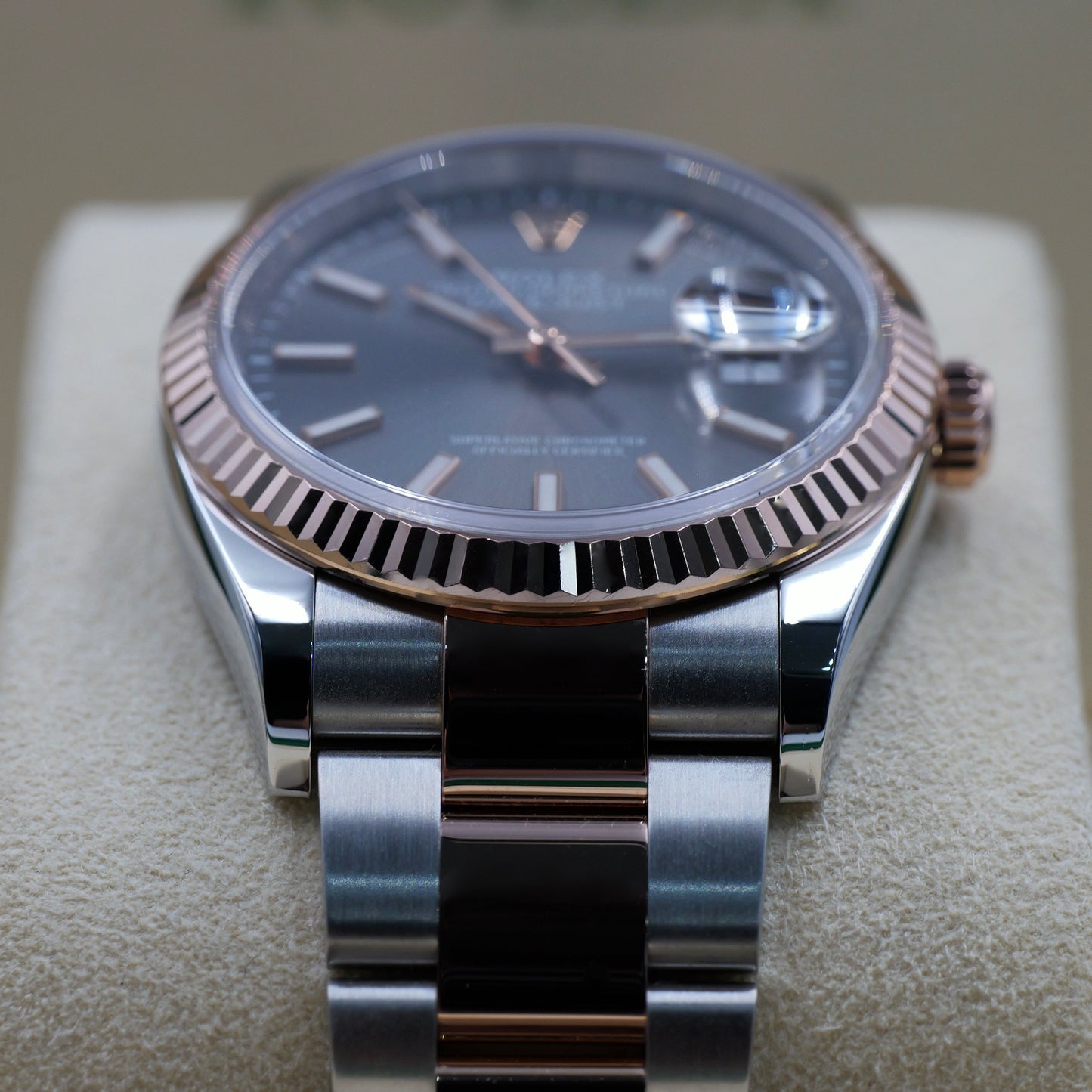 Rolex Datejust 36 Steel & Rose Gold Rhodium Dial 126231 - Full Set (2021)
