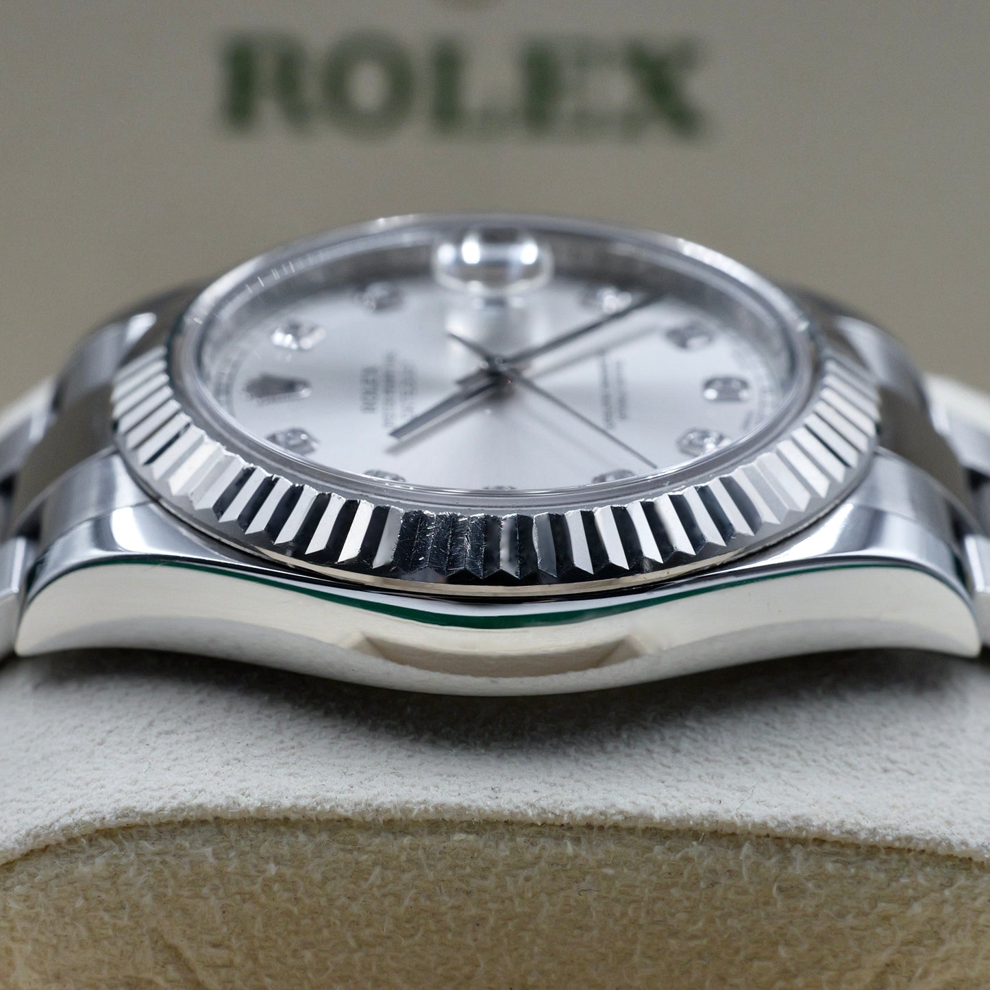Rolex Datejust II Price on request Silver Diamond Dial 116334 - Full Set (2014)