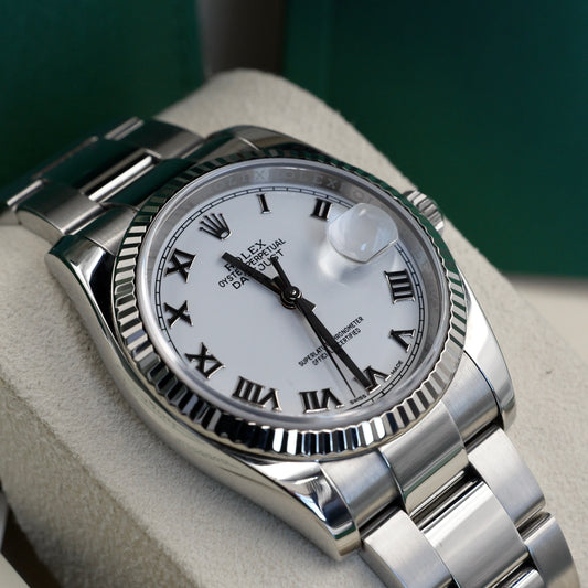 Rolex Datejust 36 White Roman Dial 116234 - Full Set (2017)