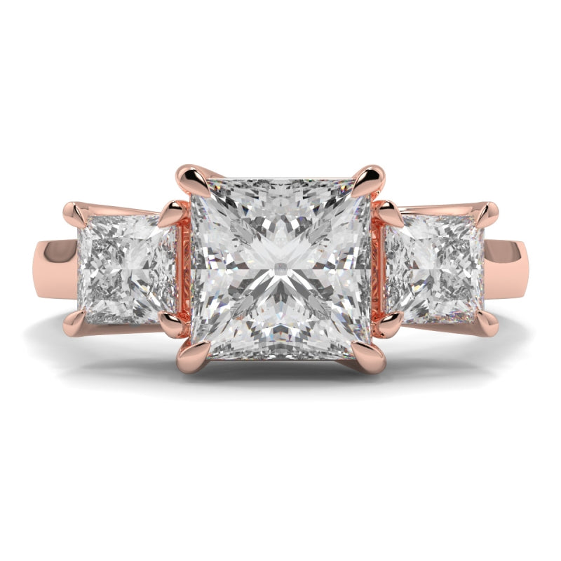 Princess 3 Stone Ring