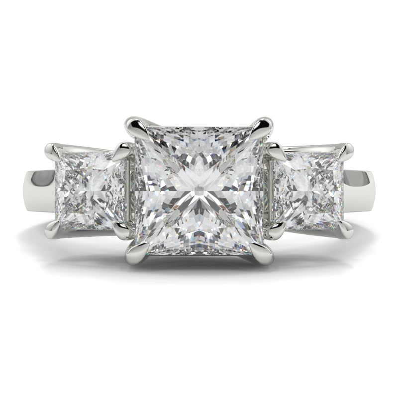 Princess 3 Stone Ring