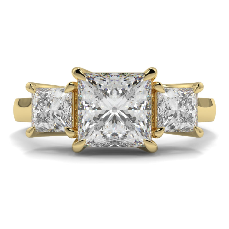 Princess 3 Stone Ring