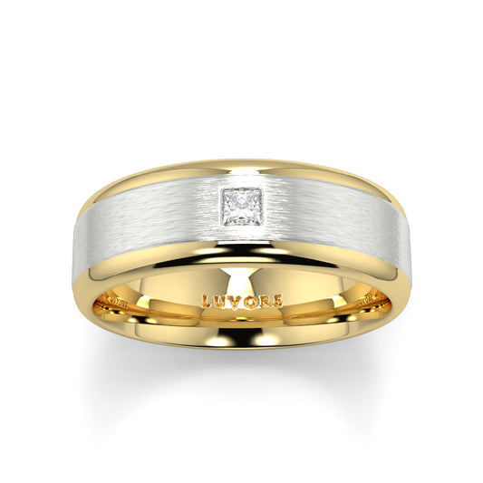 Two Tone - 6.00mm - Gents Wedding Band