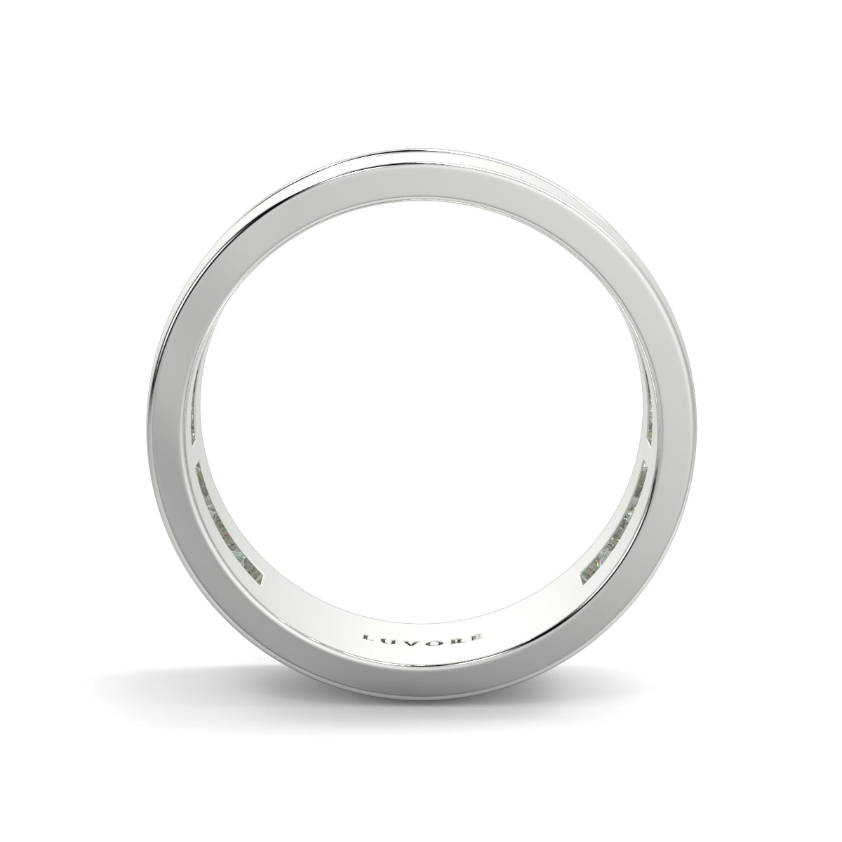 Round Cut Diamond Wedding Single Diamond Row Bands