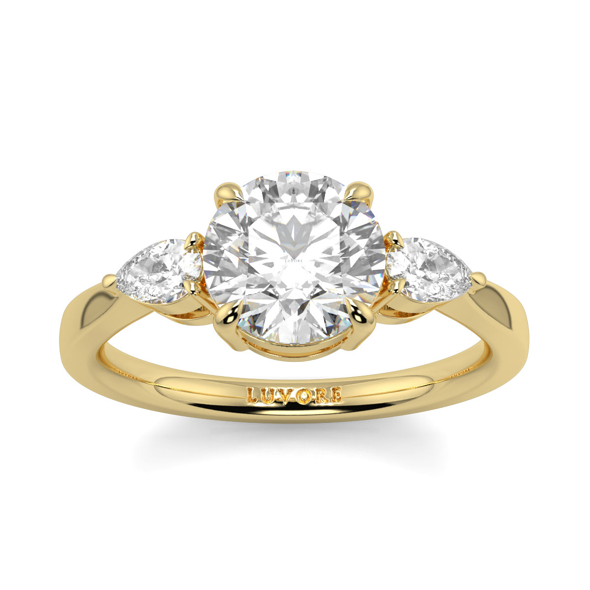 Chloe - 1.5 CT - Round & Pear Stone Ring