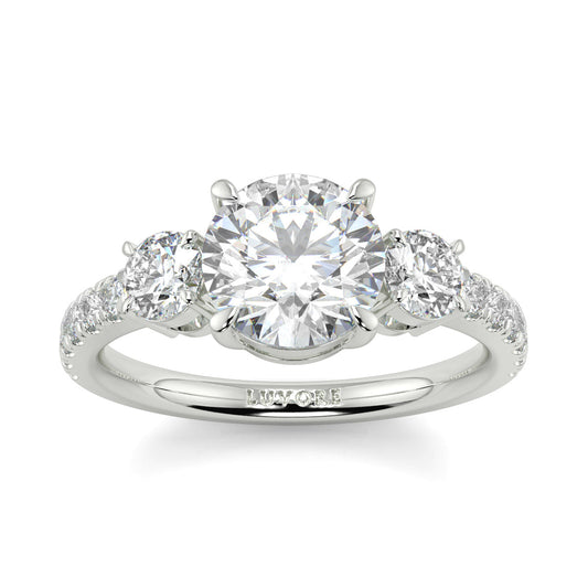 Victoria - 2.0 CT - Round Trilogy Diamond Ring