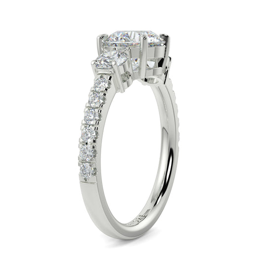 Victoria - 2.0 CT - Round Trilogy Diamond Ring