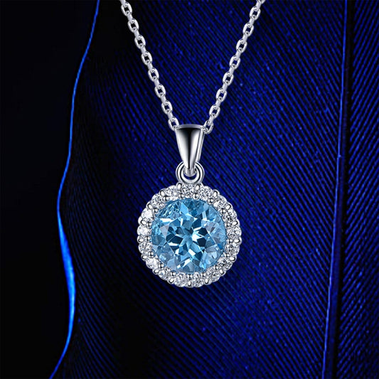 Topaz and Diamond Pendant