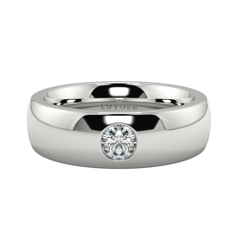 Wedding Band Diamond Set Rounded Court Shape Gents And Ladies