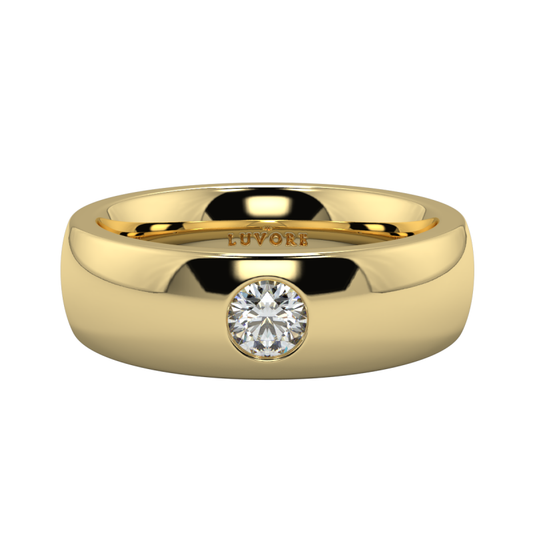 Wedding Band Diamond Set Rounded Court Shape Gents And Ladies