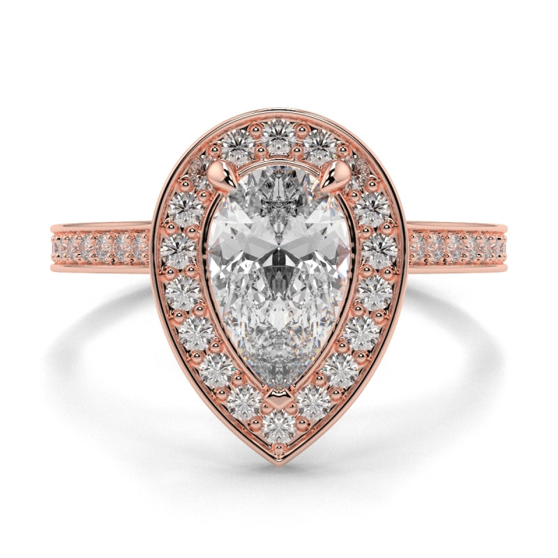 Halo Classic Pear Shape Ring