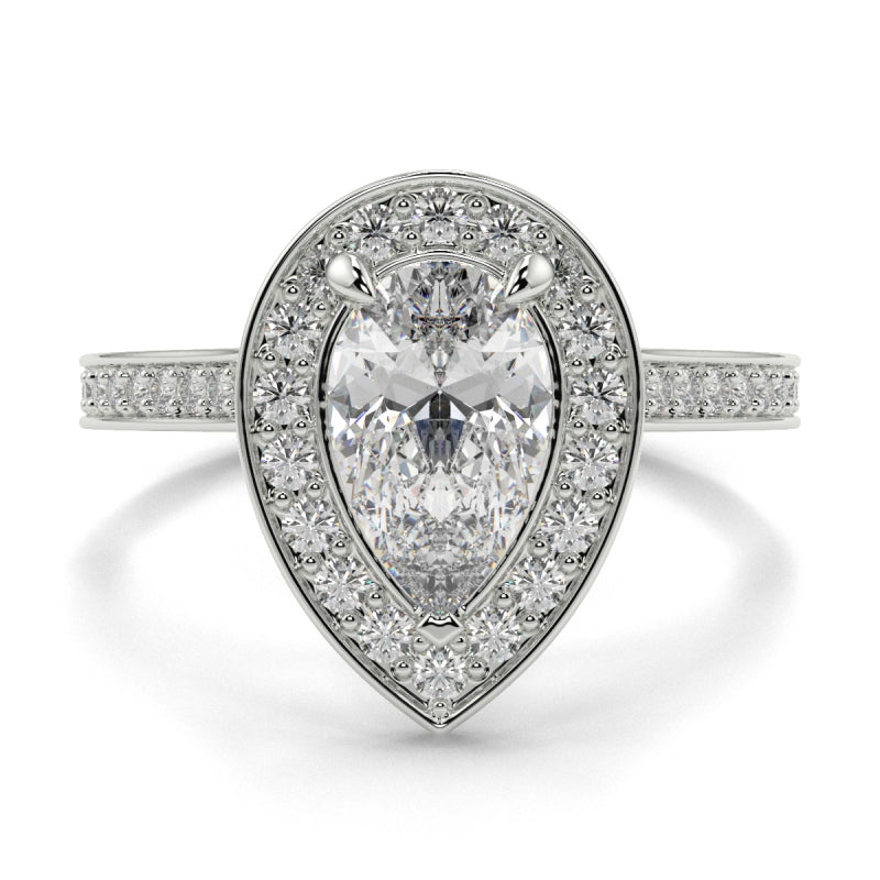 Halo Classic Pear Shape Ring
