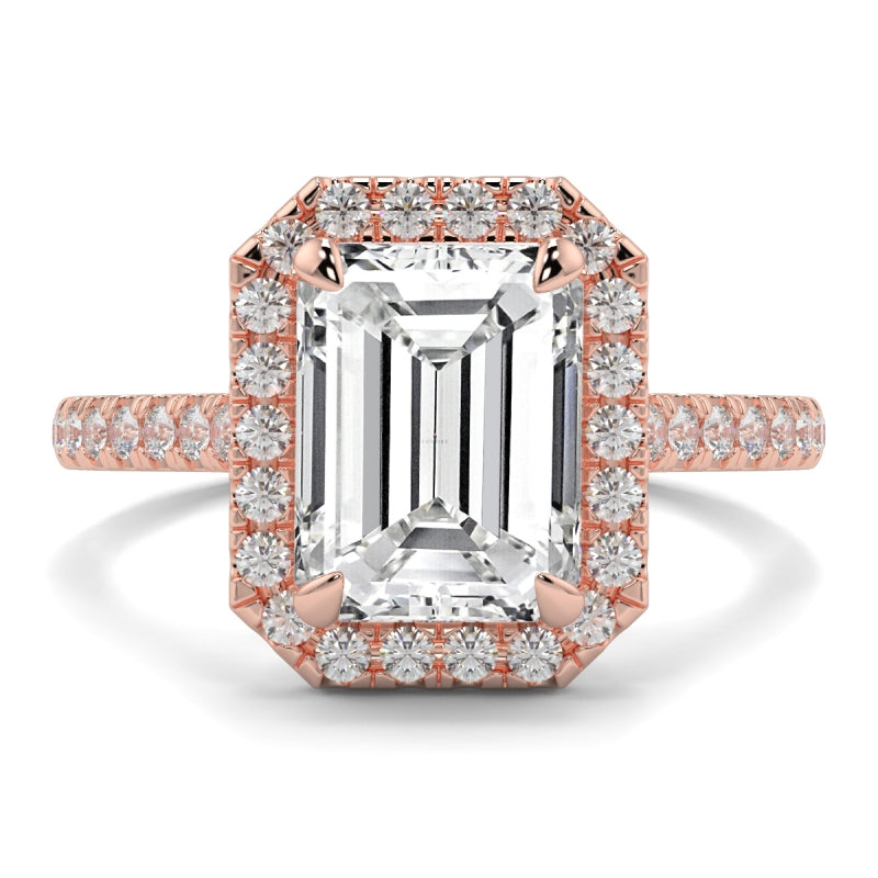 Halo Classic Emerald Shape Ring