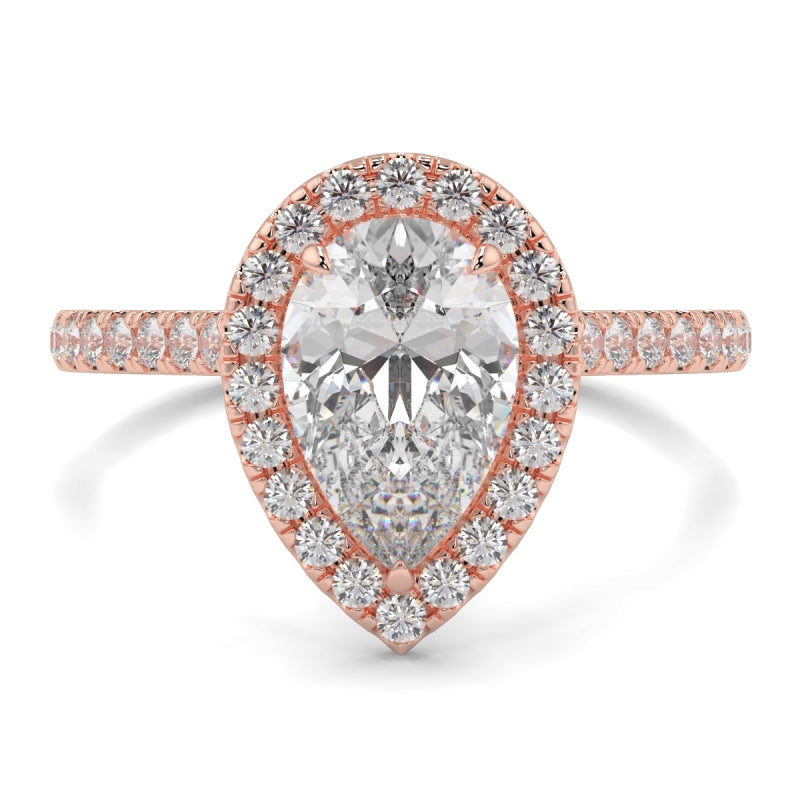 Halo Classic Pear Shape Ring