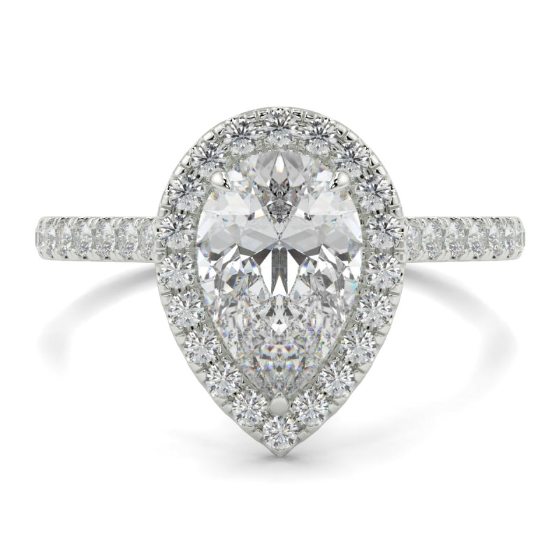 Halo Classic Pear Shape Ring