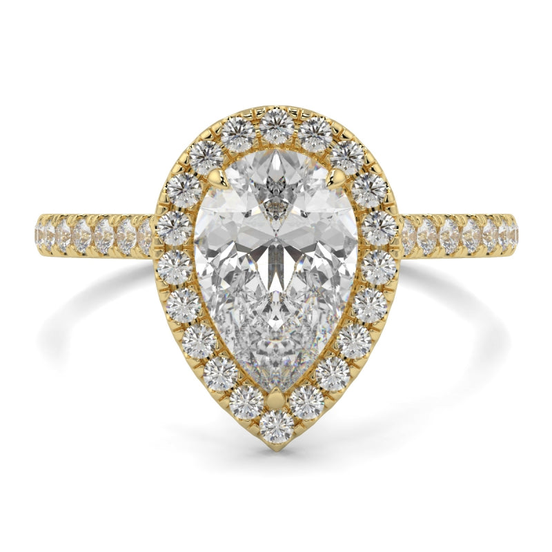 Halo Classic Pear Shape Ring