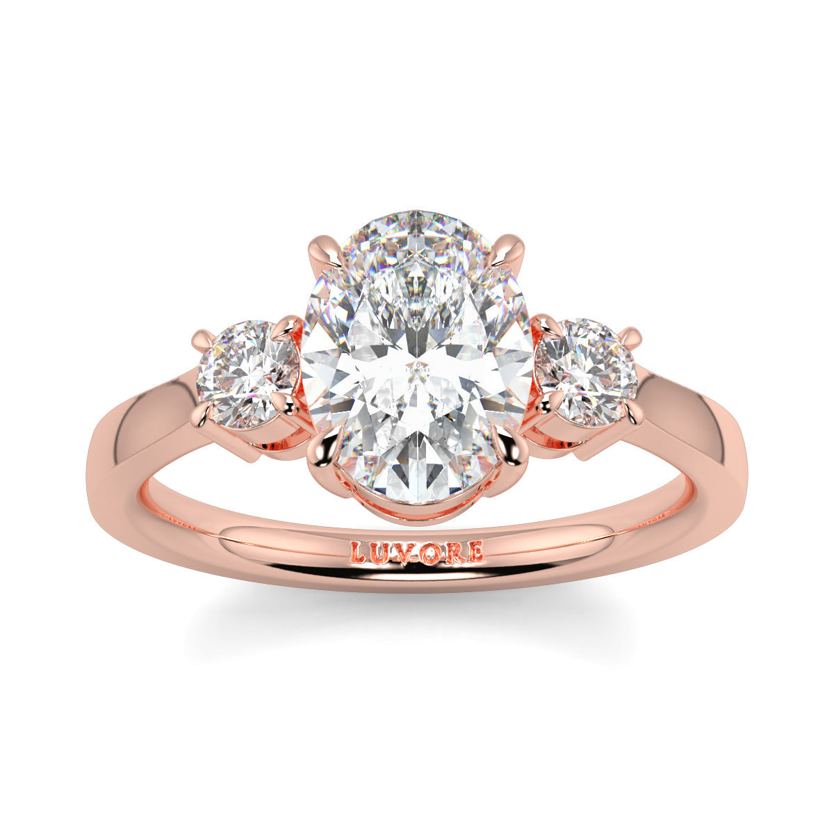 Catherine - 2.0 CT - Oval Trilogy Diamond Ring