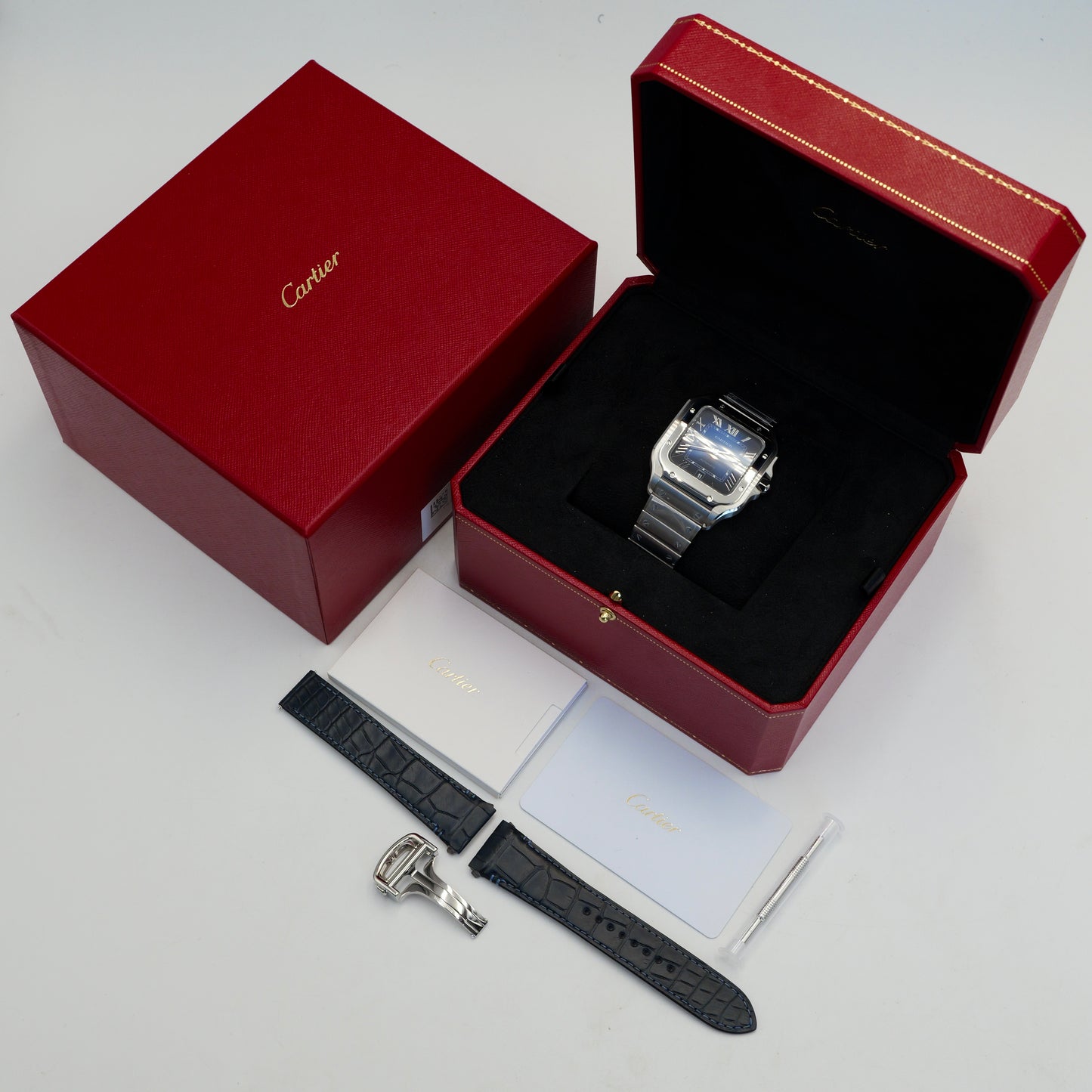 Cartier Santos De Cartier Blue Dial WSSA0030 - Full Set (2024)