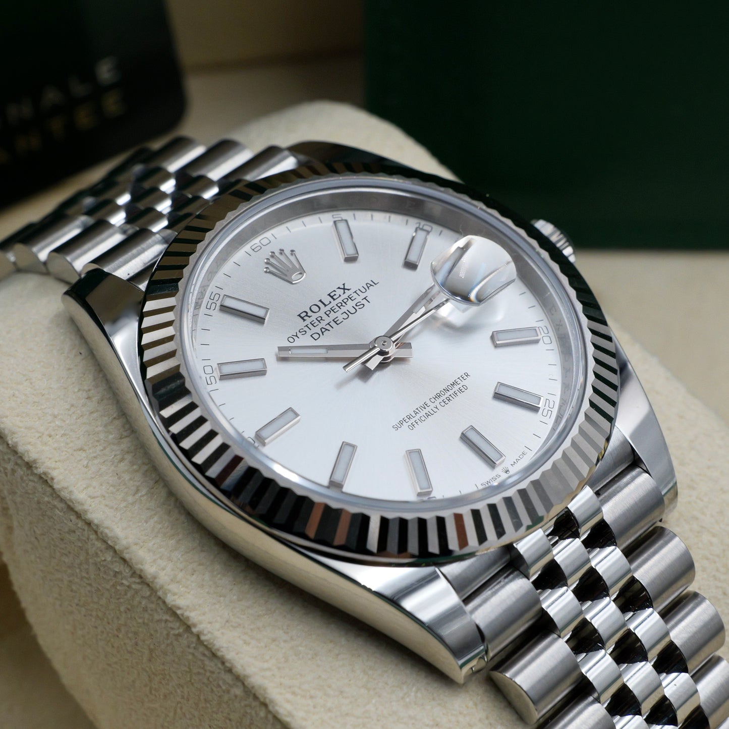Datejust 41 Silver Baton Dial 126334 - Full Set 2025