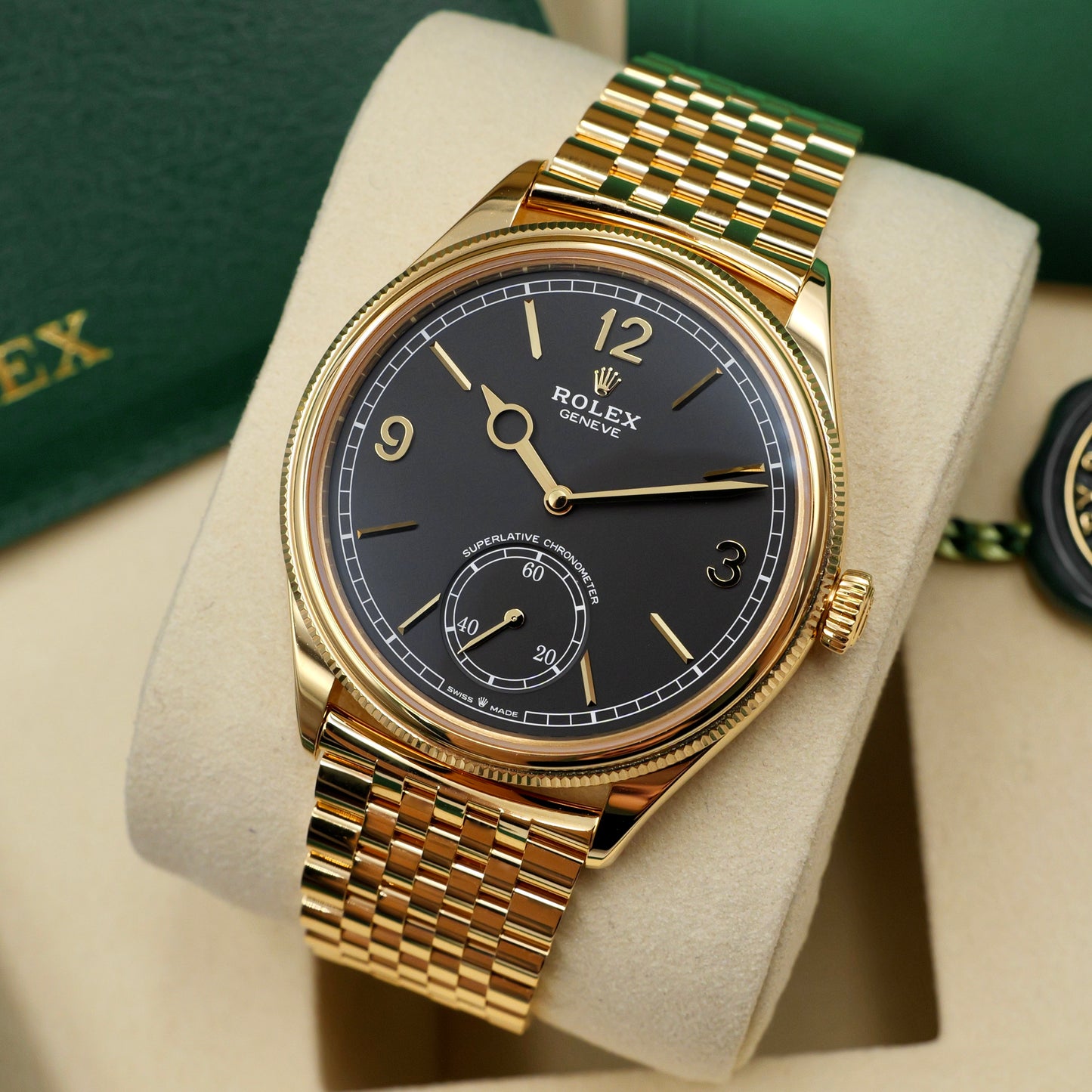 Rolex 1908 18K Yellow Gold Settimo bracelet 52508 Full Set 2025
