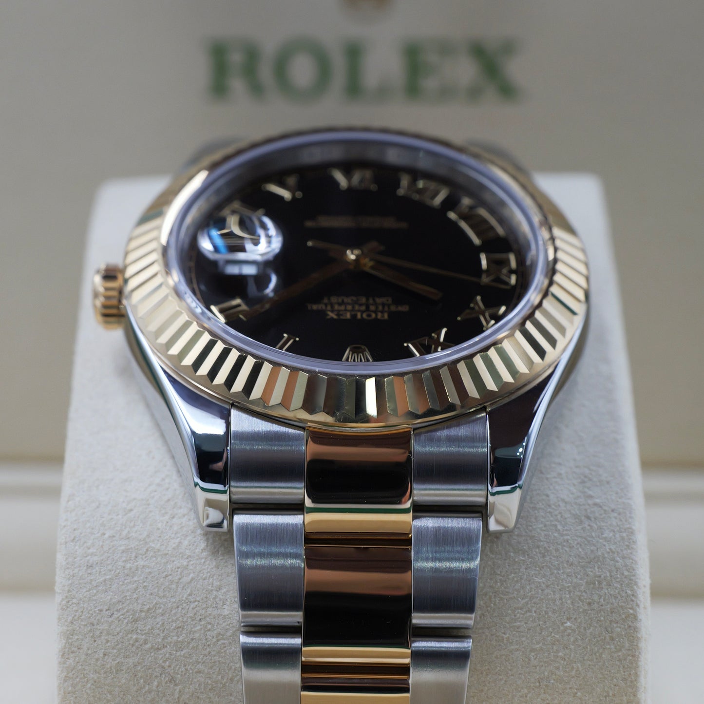 Rolex Datejust II Steel & 18K Gold Black Roman Numeral 116333 - Full Set (2016)