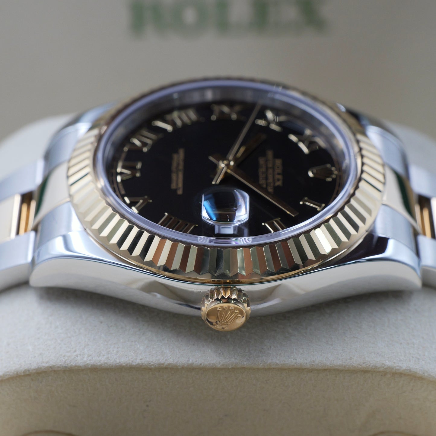 Rolex Datejust II Steel & 18K Gold Black Roman Numeral 116333 - Full Set (2016)