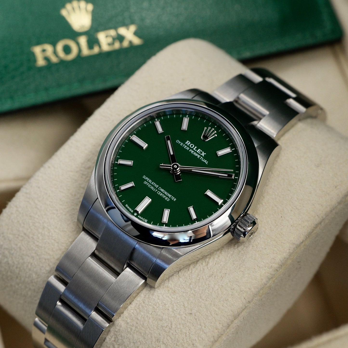 Rolex Oyster Perpetual 31 Green 277200 - Full Set (2025)