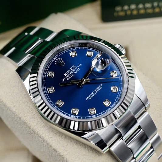 Rolex Datejust 41 Diamond Dot Dial Oyster 126334 - Full Set (2023)