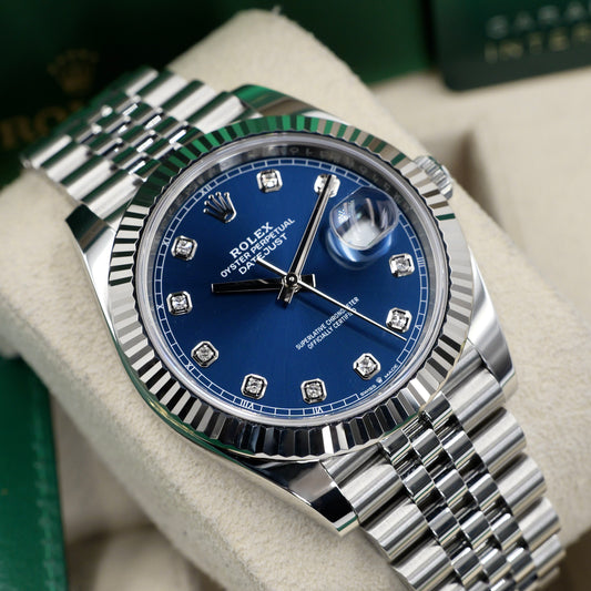Rolex Datejust 41 Diamond Dot Dial Jubilee 126334 - Full Set (2023)