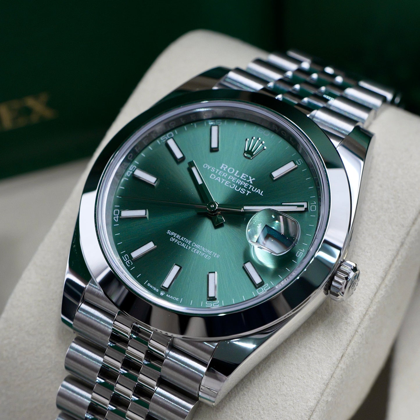 Rolex Datejust 41 Mint Green 126300 - Full Set (2025)