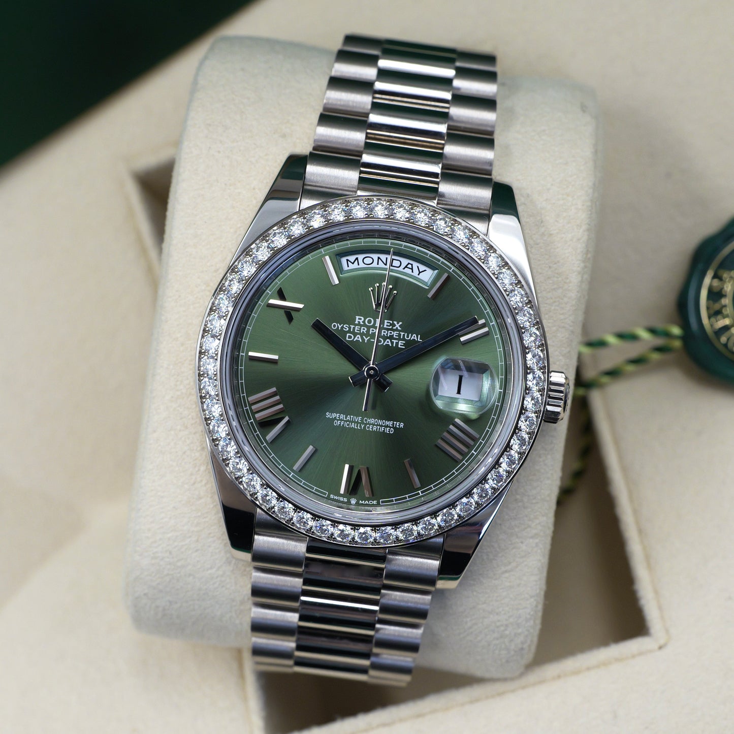 Rolex Day-Date 40 Olive Green RBR 228349RBR Full Set 2022