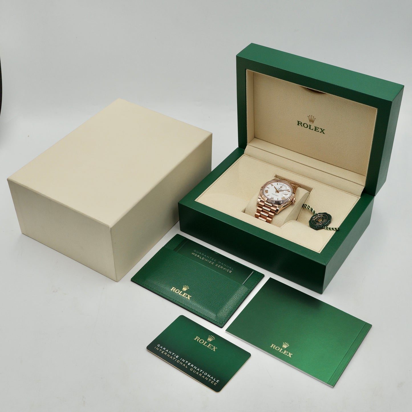 Rolex Day-Date 40 White Dial 228235 - Full Set (2022)