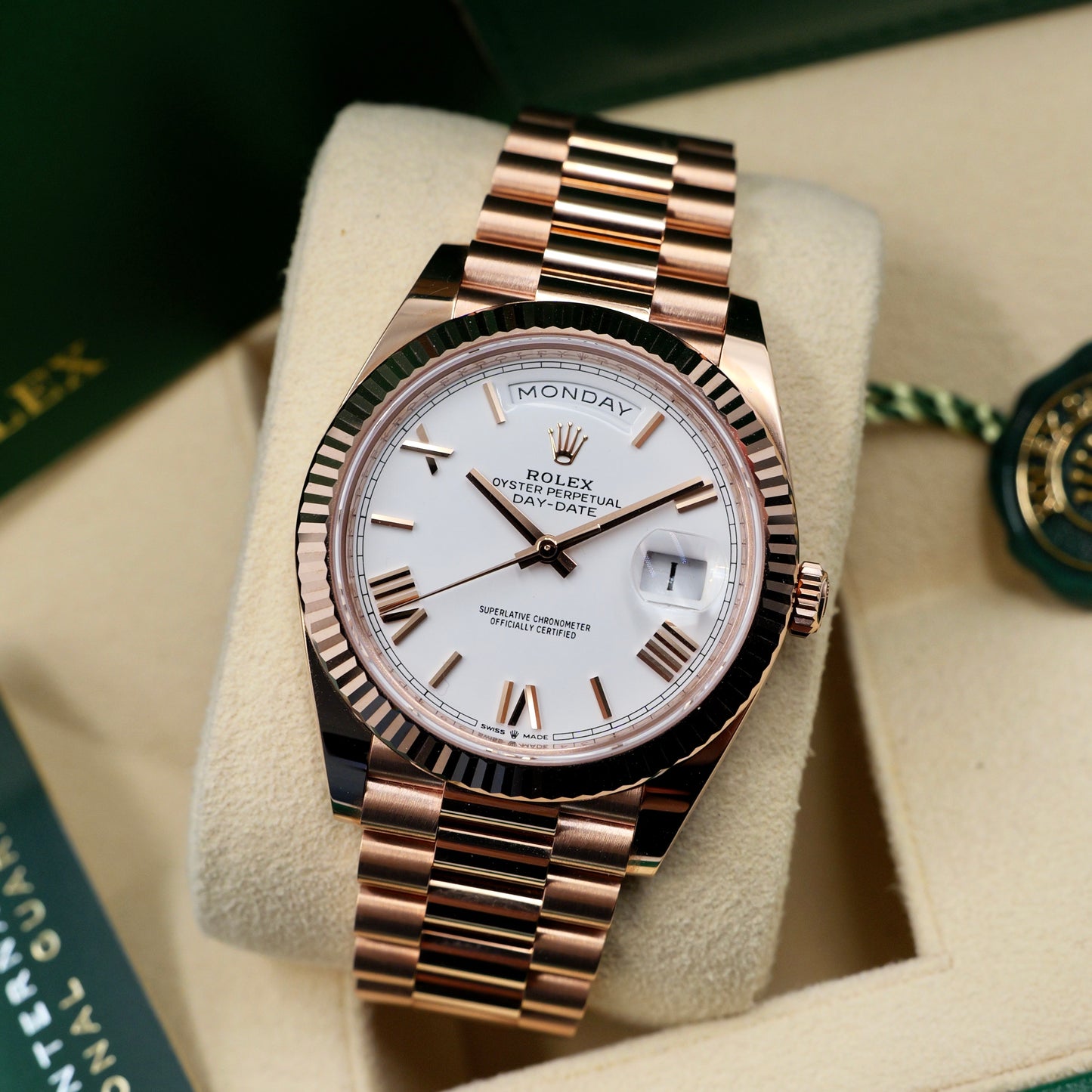 Rolex Day-Date 40 White Dial 228235 - Full Set (2022)