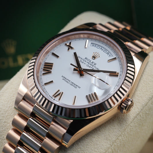 Rolex Day-Date 40 White Dial 228235 - Full Set (2022)