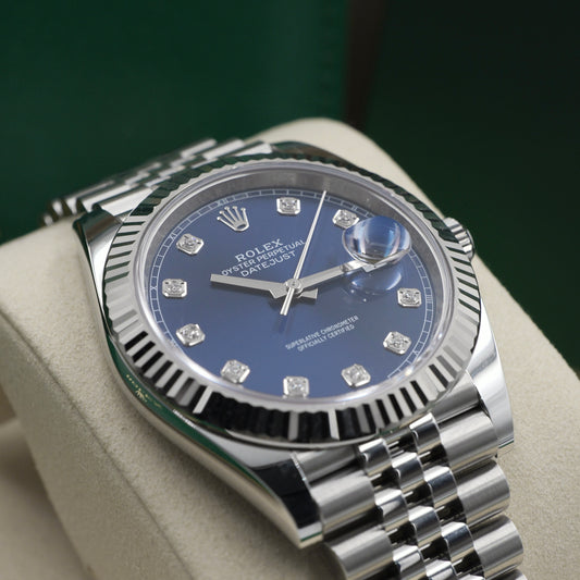 Rolex Datejust 41 Blue Diamond Dial 126334 - Full Set (2025)