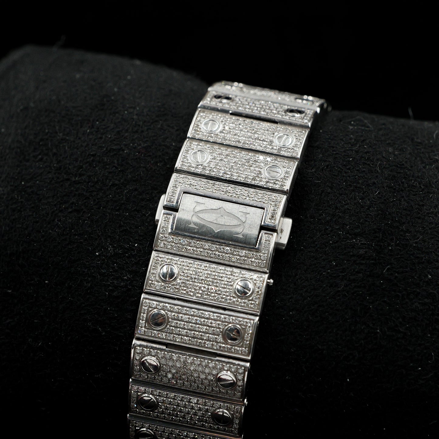 Cartier Santos Large Bussdown Rose Gold Dial and Bezel - Full Set (2021)