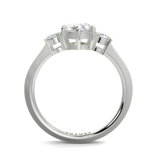 Catherine - 2.0 CT - Pear Trilogy Diamond Ring