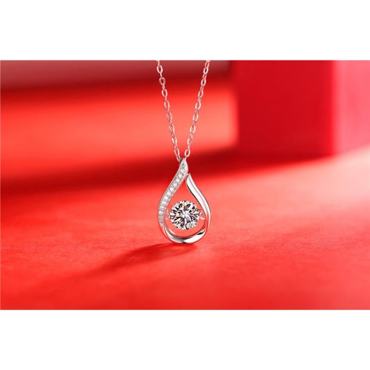 Pear Style Round Diamond Pendant