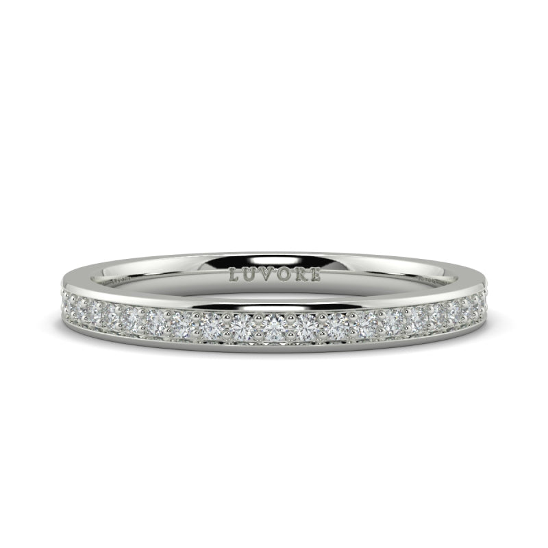 Wedding Band Ladies Diamond Grain Set
