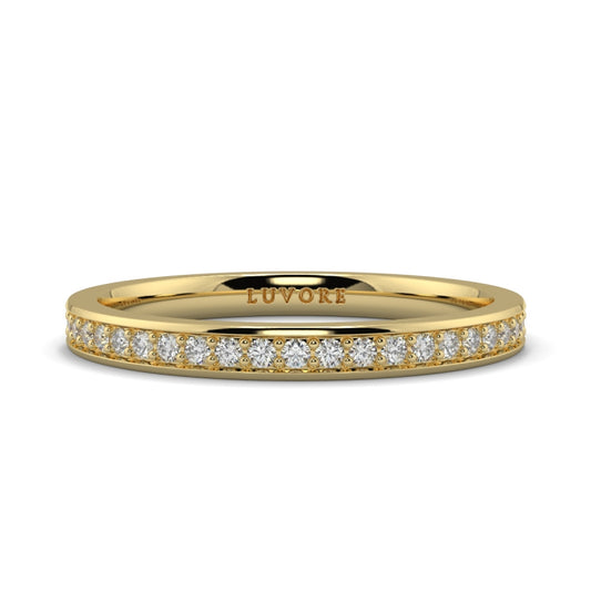 Wedding Band Ladies Diamond Grain Set