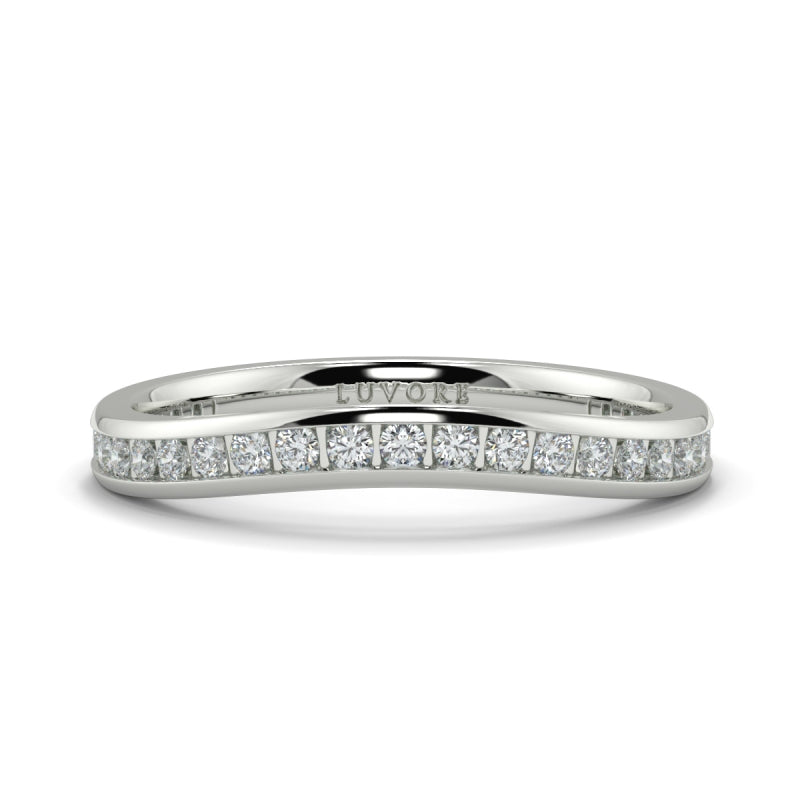 Wedding Band Ladies Diamond Shape To Fit Ring Set