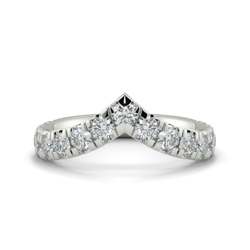 Wedding Band Ladies Diamond Shape To Fit Ring Micro Set