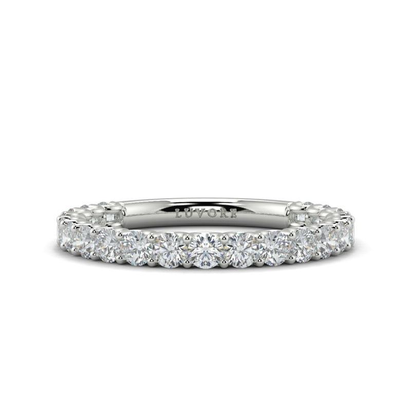Wedding Band Diamond Set Rounded Court Shape