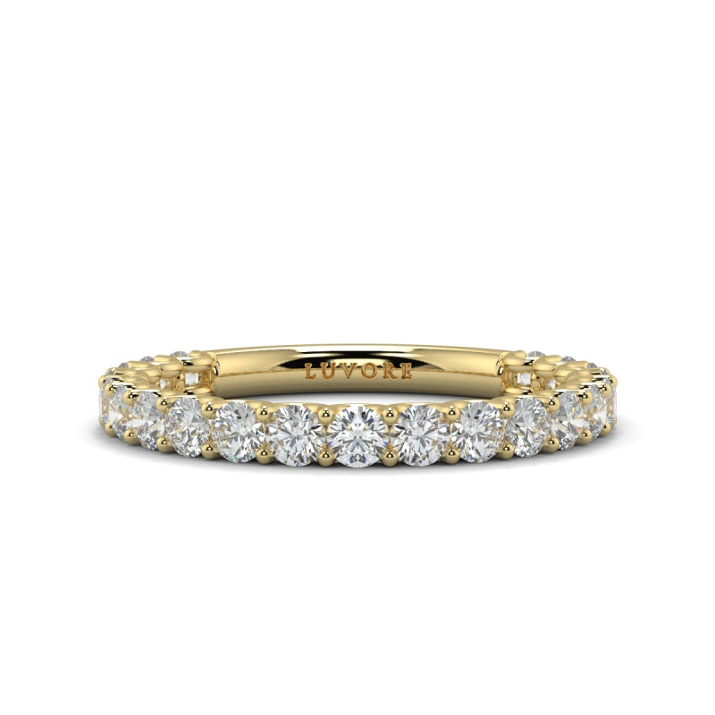 Wedding Band Diamond Set Rounded Court Shape