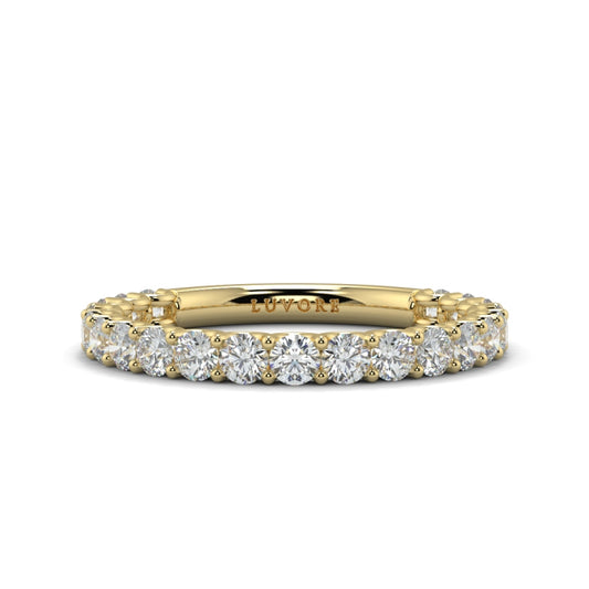 Wedding Band Diamond Set Rounded Court Shape