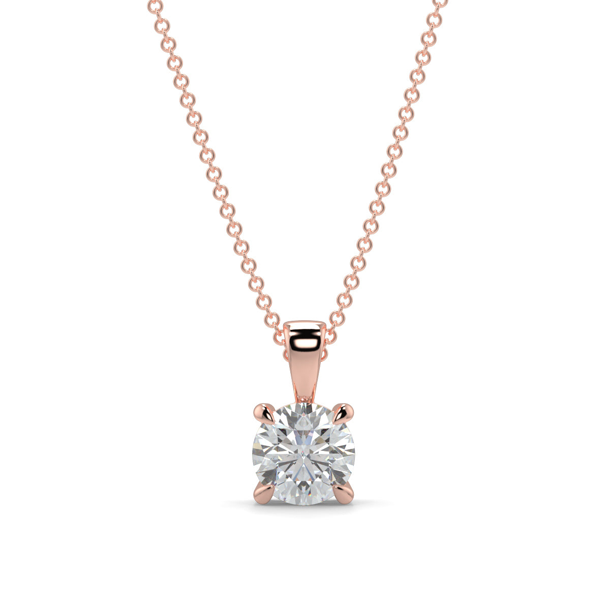 Lumina Solitaire Pendant - 1 ct Diamond - 4 Claw Setting
