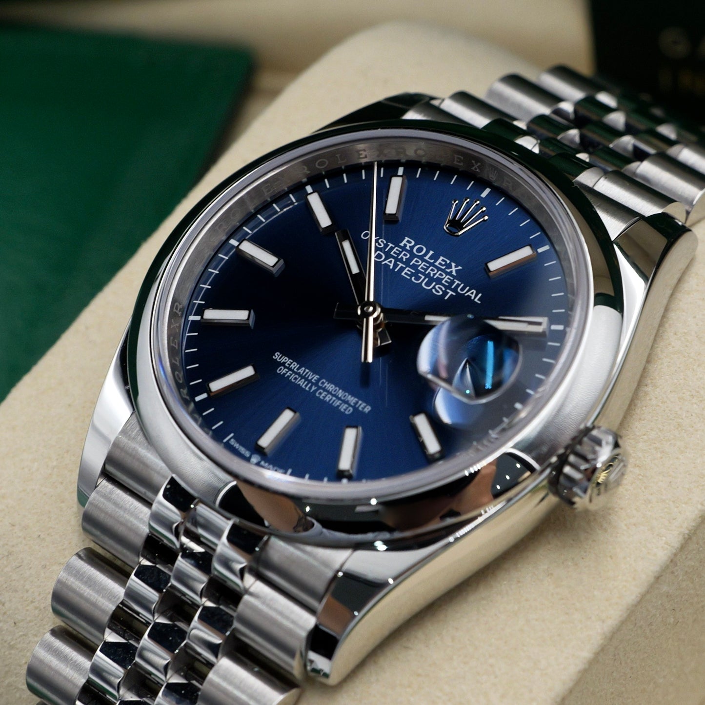 Rolex Datejust 36 Blue Dial Jubilee 126200 - Full Set (2025)
